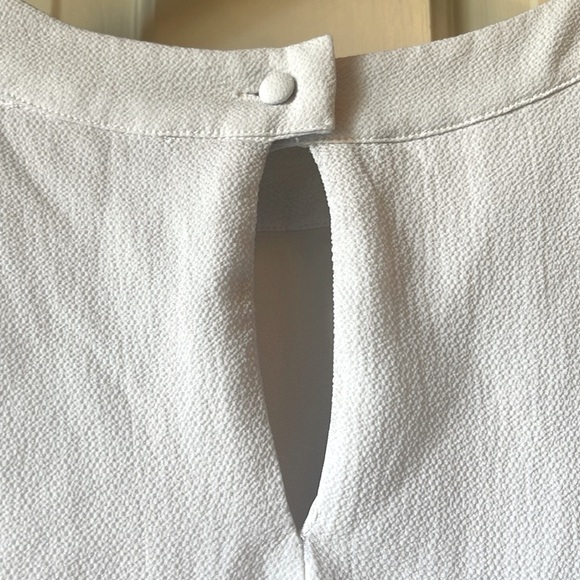 Lulus White Blouse with lace sleeves - Picture 4 of 4